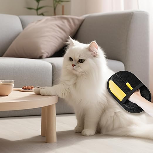 Pet Hair Removal Glove for Cats & Dogs, Upgraded Thickened Double Sided Grooming Glove, Powerful Cat Grooming Gloves, Reusable Hair Remover Glove for Couch, Furniture, Carpet, Curtain (1pc)