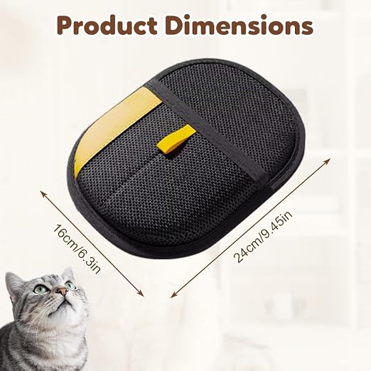 Pet Hair Removal Glove for Cats & Dogs, Upgraded Thickened Double Sided Grooming Glove, Powerful Cat Grooming Gloves, Reusable Hair Remover Glove for Couch, Furniture, Carpet, Curtain (1pc)
