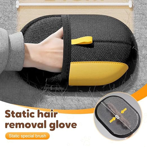 Pet Hair Removal Glove for Cats & Dogs, Upgraded Thickened Double Sided Grooming Glove, Powerful Cat Grooming Gloves, Reusable Hair Remover Glove for Couch, Furniture, Carpet, Curtain (1pc)